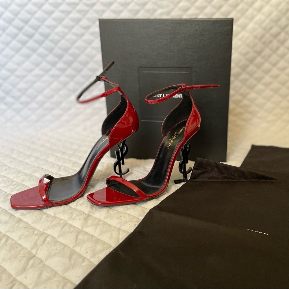 YSL Opyum Patent Leather Sandals